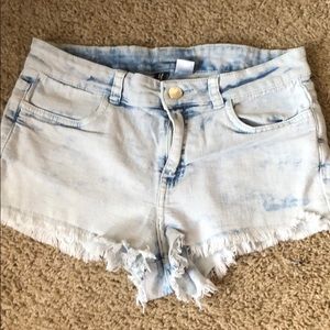 H&M Faded denim shorts